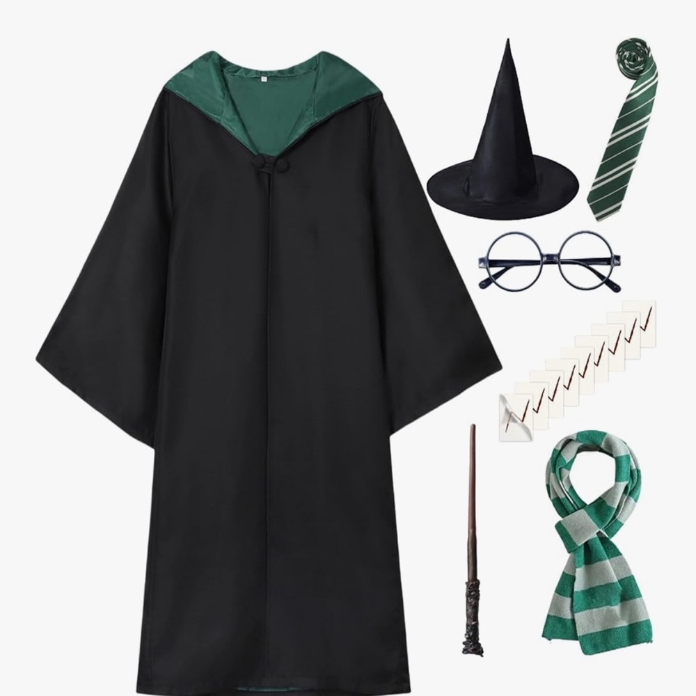 Kids Enchanter Costume Set - Black and Green